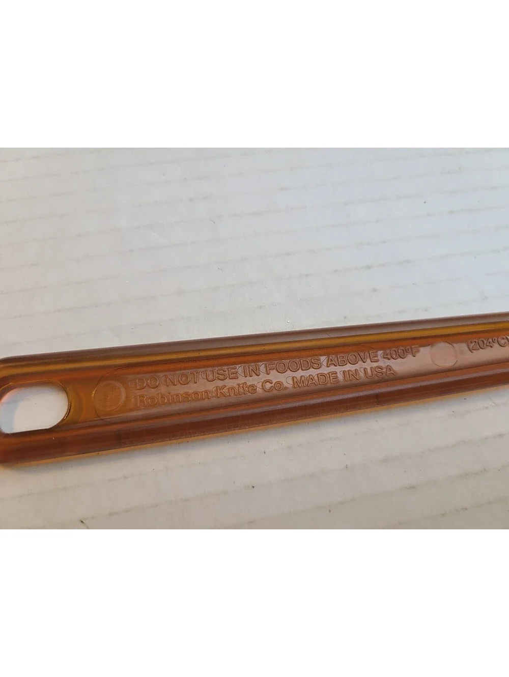 Robinson Knife Company Vintage Ultratemp Amber Spatula Model 2107
